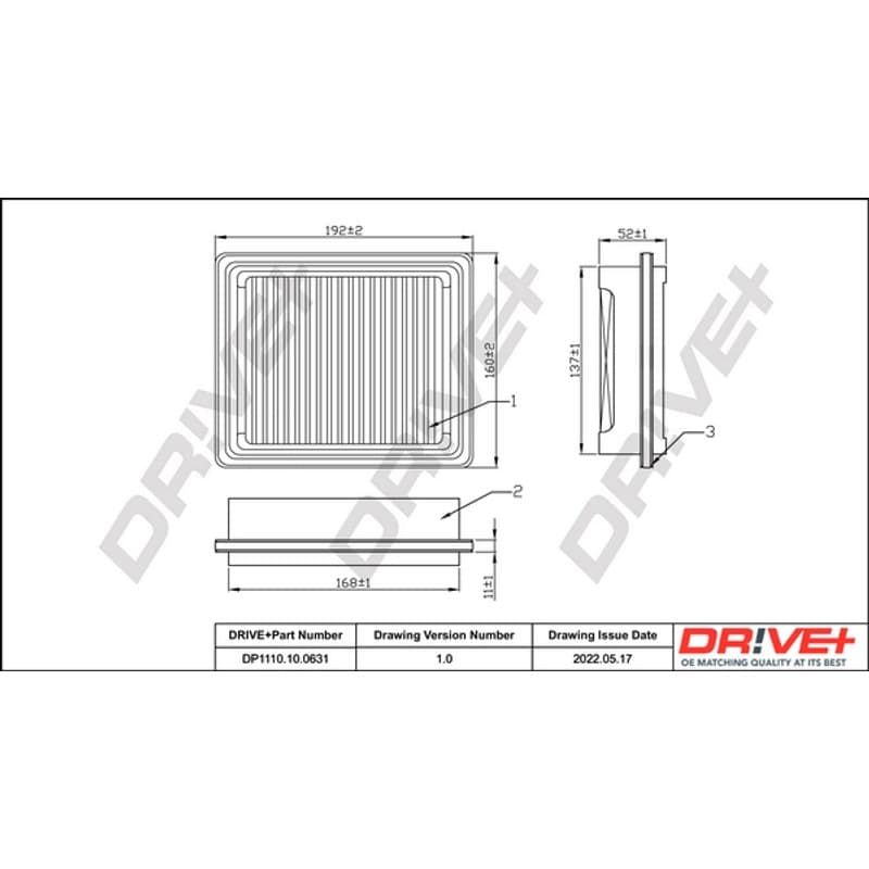 DRVE oro filtras DP1110.10.0631