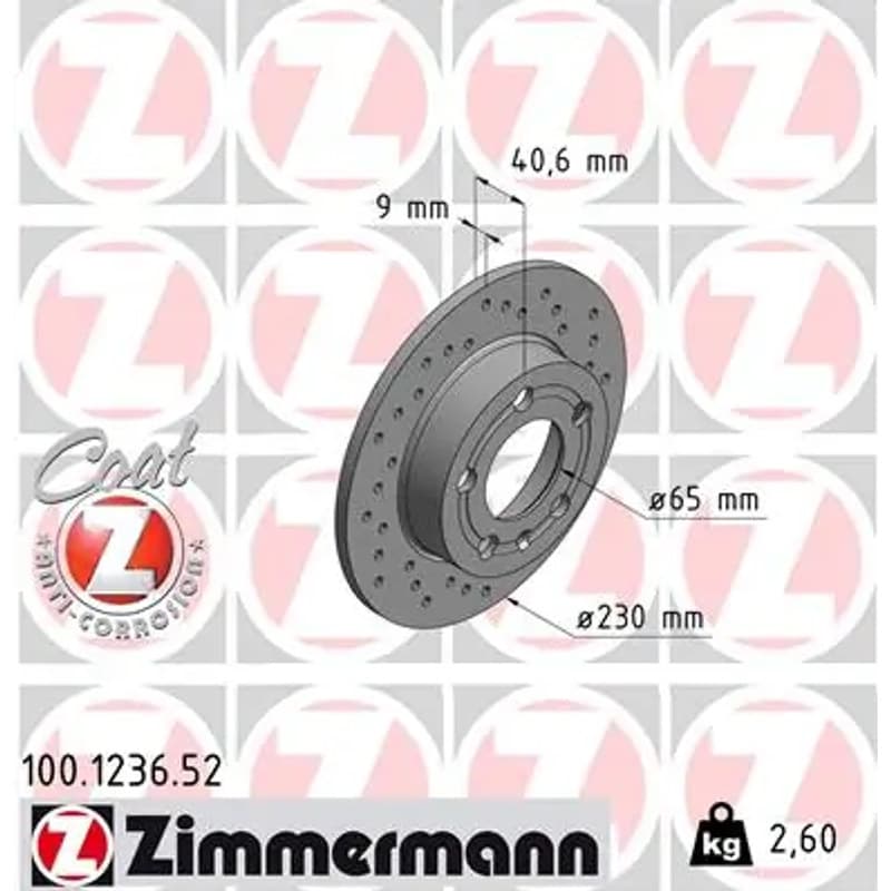 ZIMMERMANN stabdžių diskas 100.1236.52