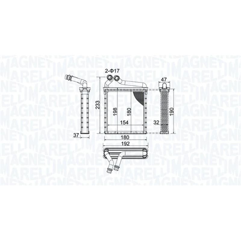 MAGNETIMARELLI šilumokaitis, salono šildymas 350218442000