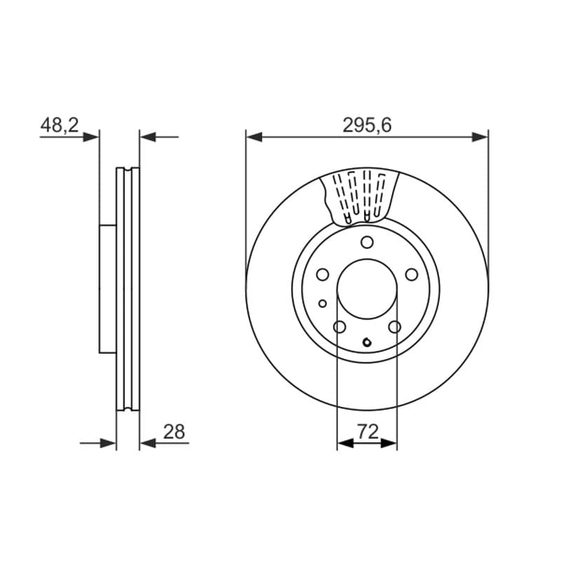 BOSCH 0 986 479 758 stabdžių diskas