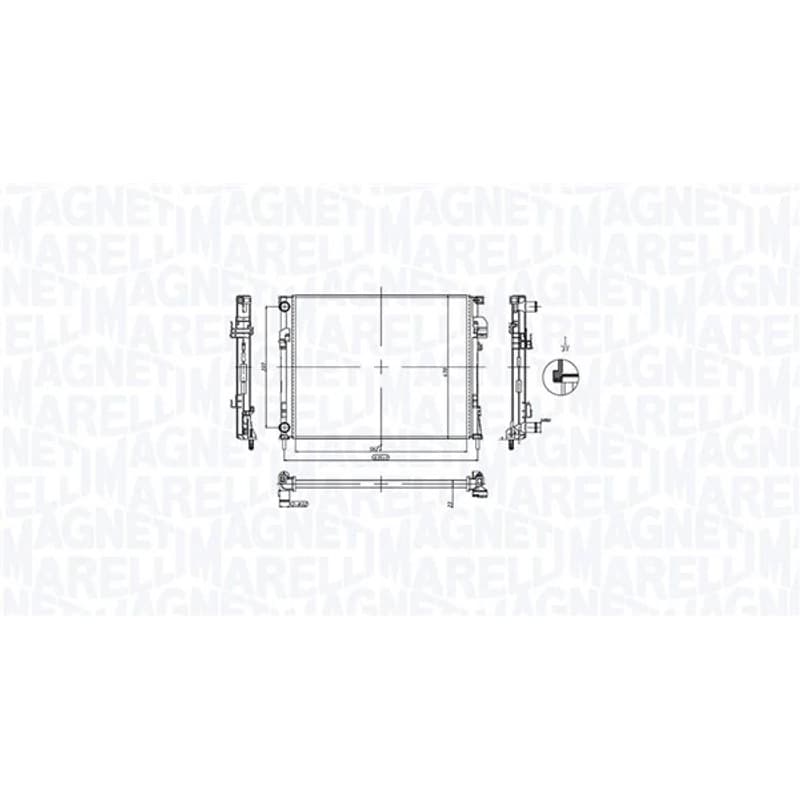 MAGNETIMARELLI radiatorius, variklio aušinimas 350213212900