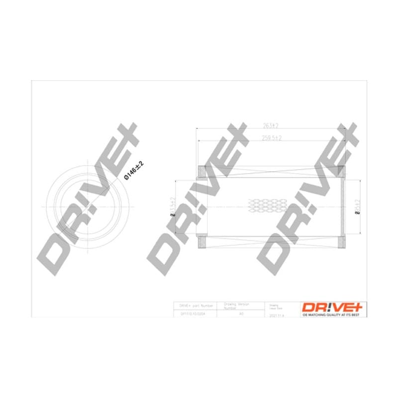 DRVE DP1110.10.0204 oro filtras