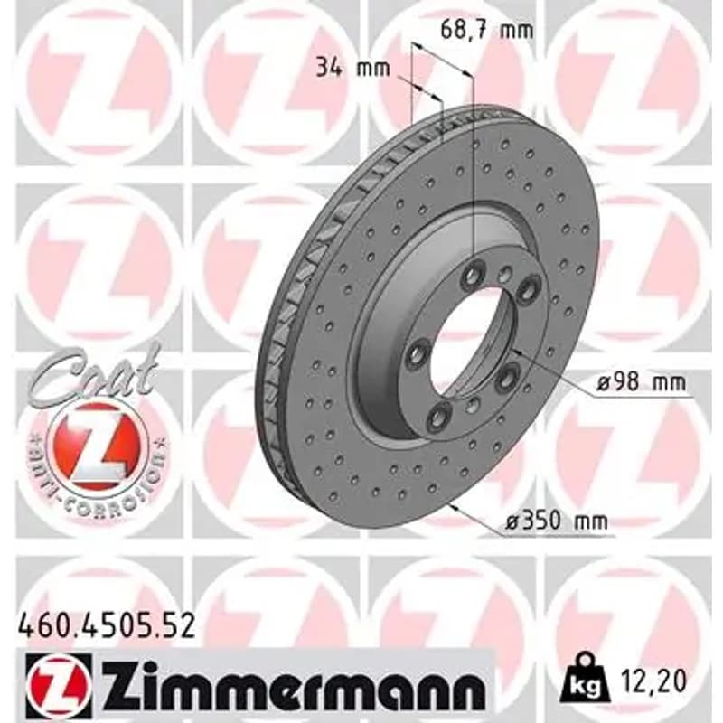 ZIMMERMANN stabdžių diskas 460.4505.52