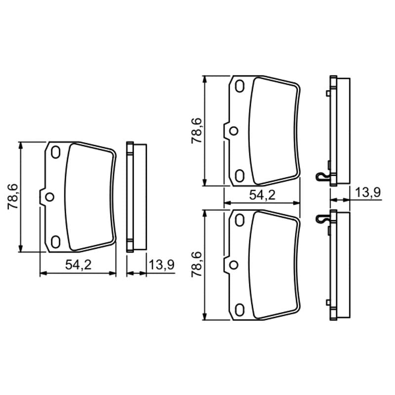 BOSCH 0 986 494 350 stabdžių trinkelių rinkinys, diskinis stabdys