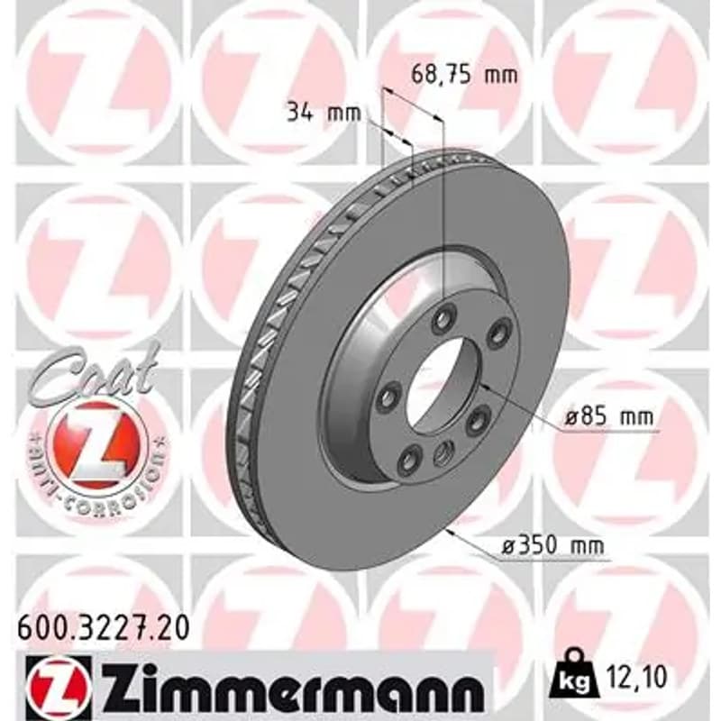 ZIMMERMANN stabdžių diskas 600.3227.20