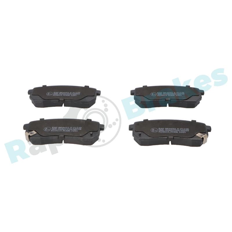 RAPBRAKES stabdžių trinkelių rinkinys, diskinis stabdys R-P1238