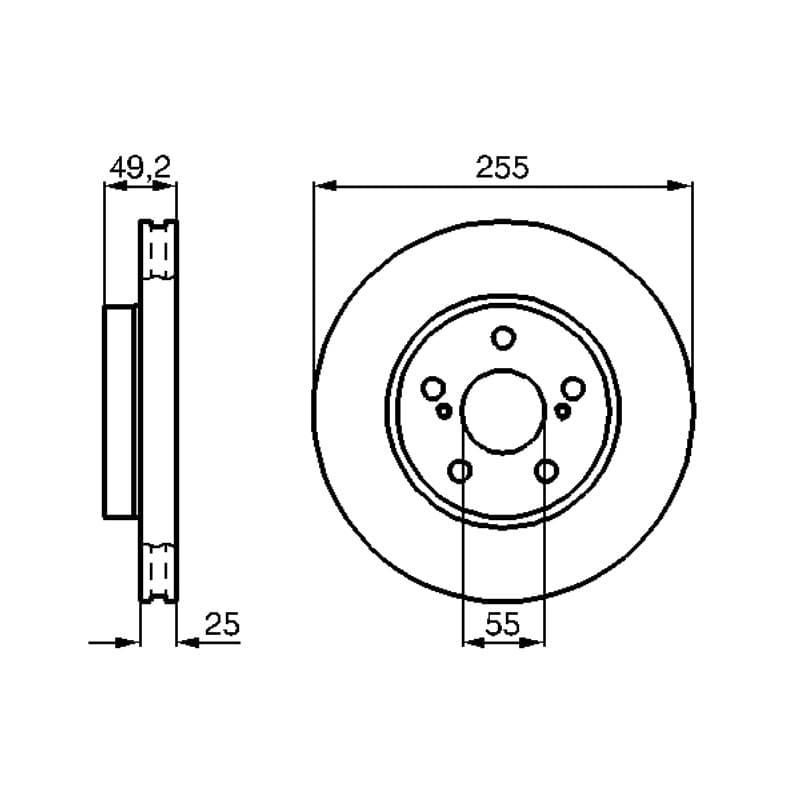 BOSCH 0 986 478 584 stabdžių diskas