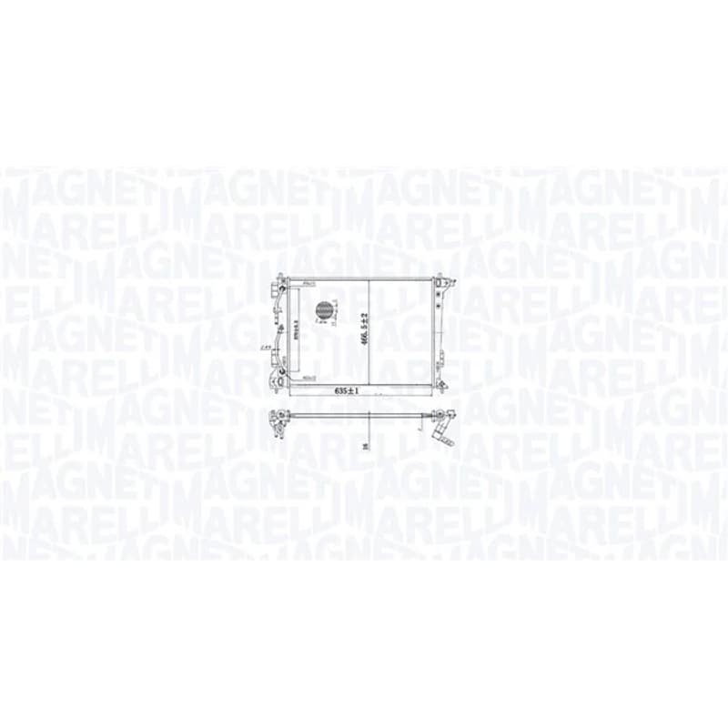 MAGNETIMARELLI radiatorius, variklio aušinimas 350213216100