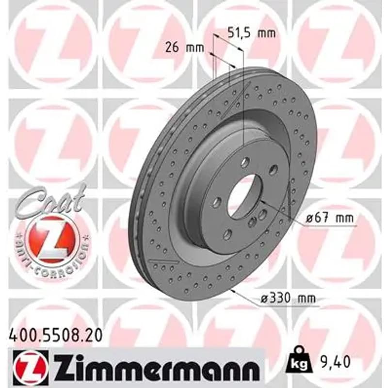 ZIMMERMANN stabdžių diskas 400.5508.20