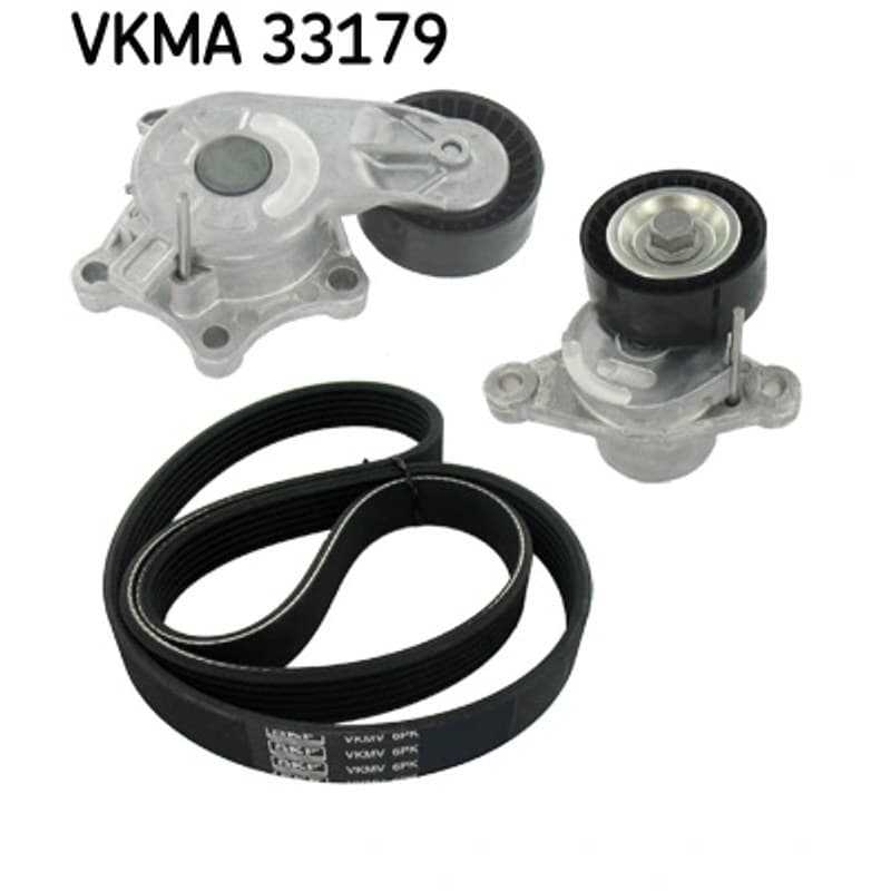 SKF VKMA 33179 V formos rumbuotas diržas, komplektas