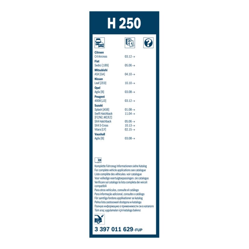 BOSCH 3 397 011 629 valytuvai