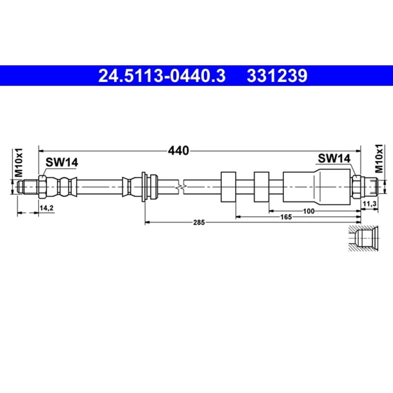 ATE stabdžių žarnelė 24.5113-0440.3
