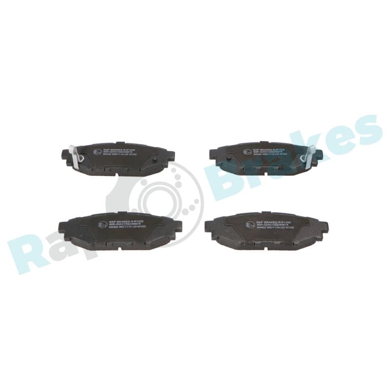 RAPBRAKES stabdžių trinkelių rinkinys, diskinis stabdys R-P1332