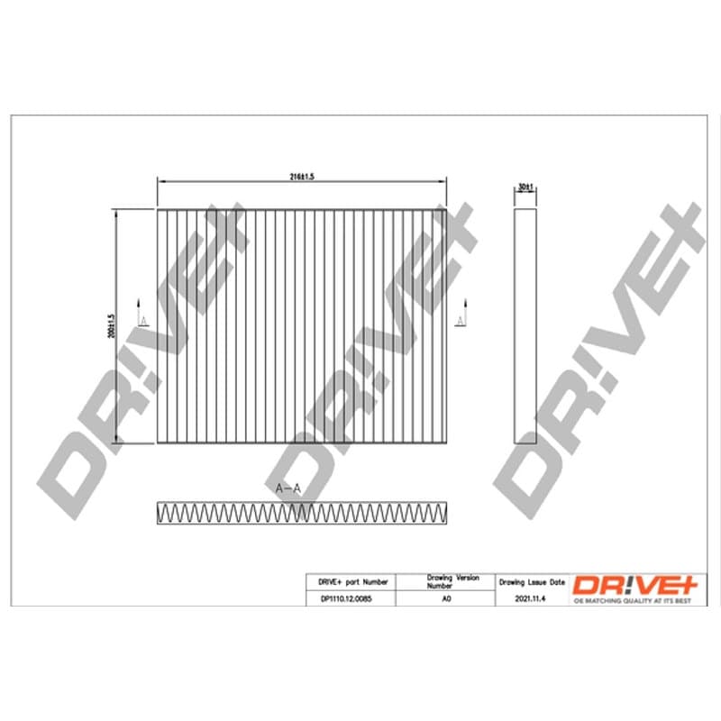DRVE filtras, salono oras DP1110.12.0085