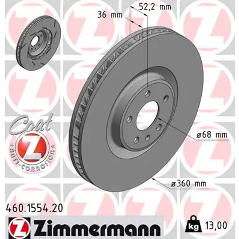 ZIMMERMANN stabdžių diskas 460.1554.20