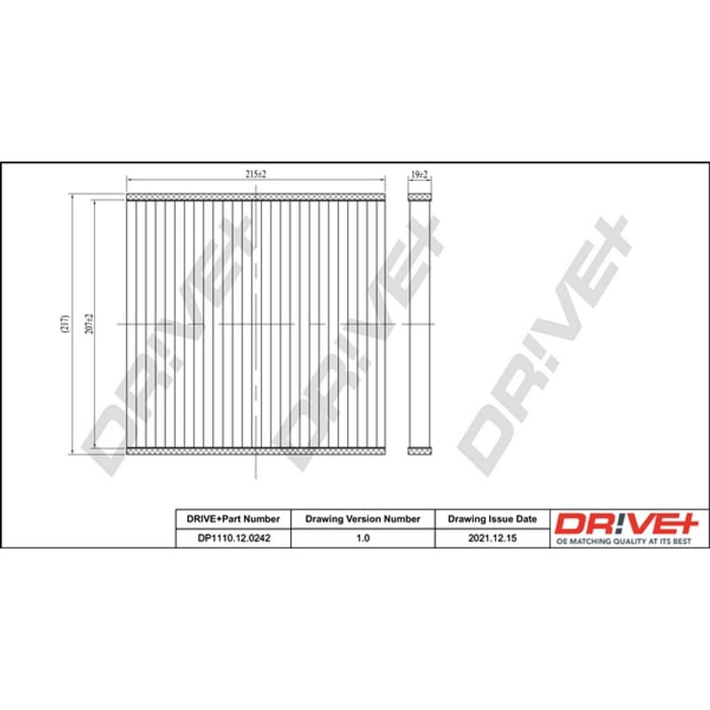 DRVE filtras, salono oras DP1110.12.0242