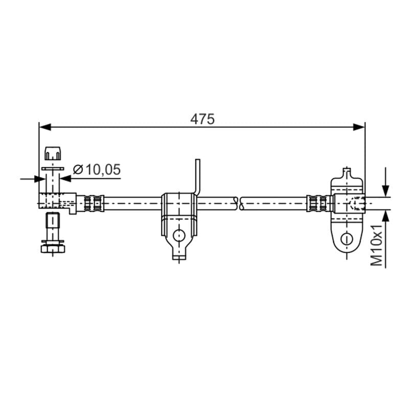 BOSCH 1 987 481 045 stabdžių žarnelė