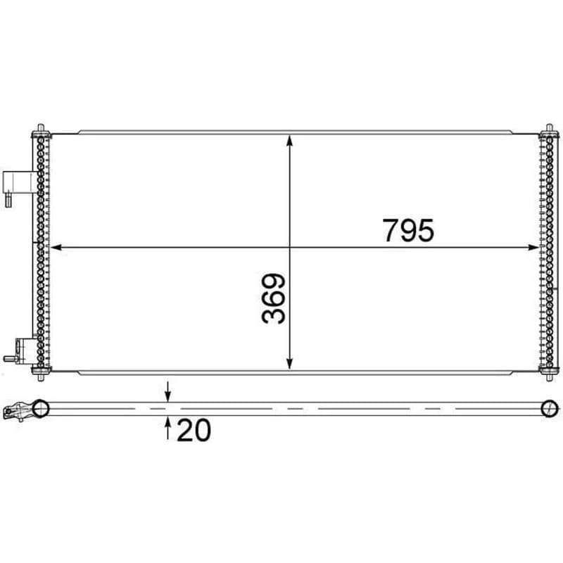 MAHLE AC 689 000S kondensatorius, oro kondicionierius