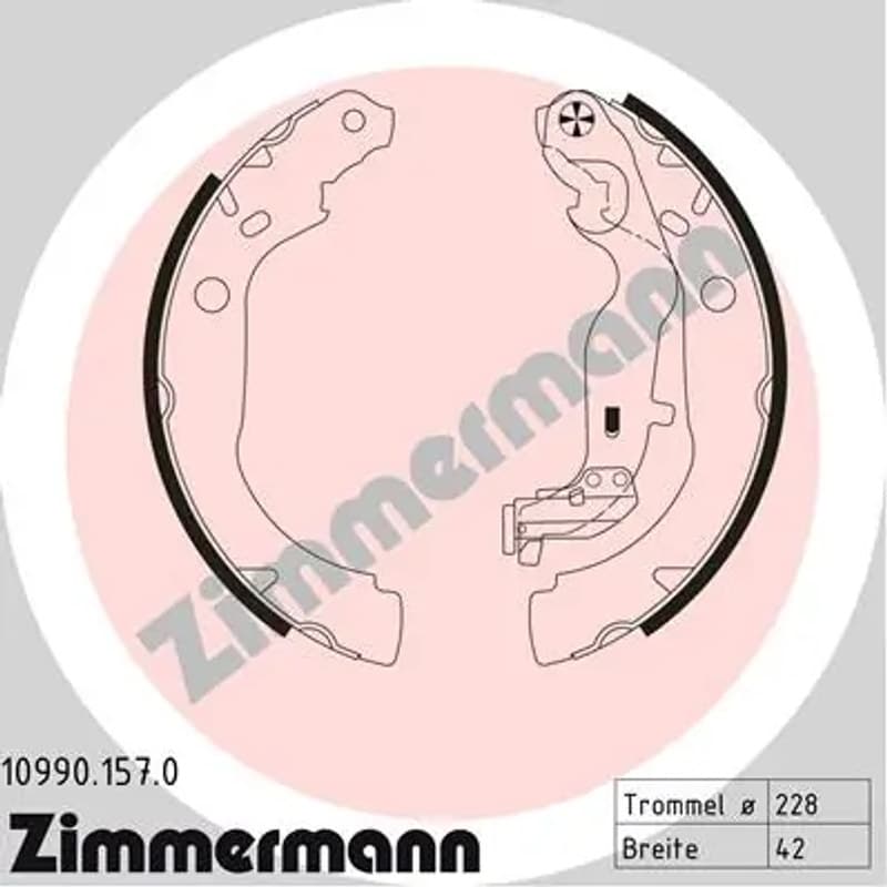 ZIMMERMANN stabdžių trinkelių komplektas 10990.157.0