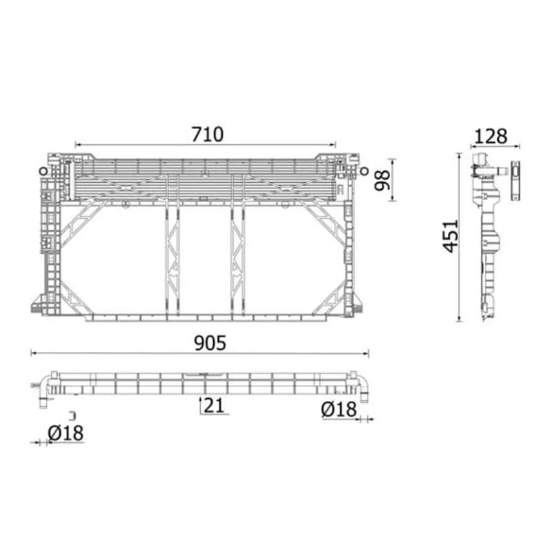 MAHLE CR 2668 000P radiatorius, variklio aušinimas