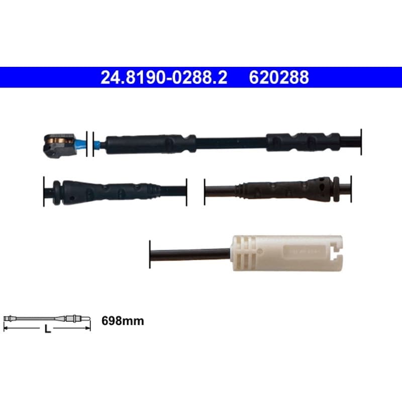 ATE įspėjimo kontaktas, stabdžių trinkelių susidėvėjimas 24.8190-0288.2