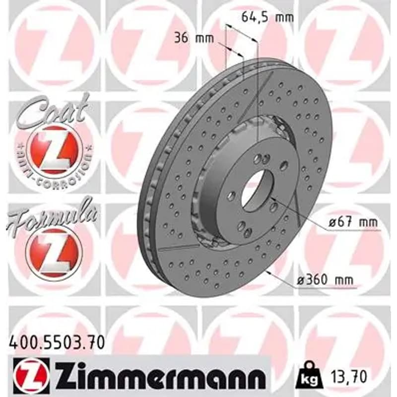 ZIMMERMANN stabdžių diskas 400.5503.70
