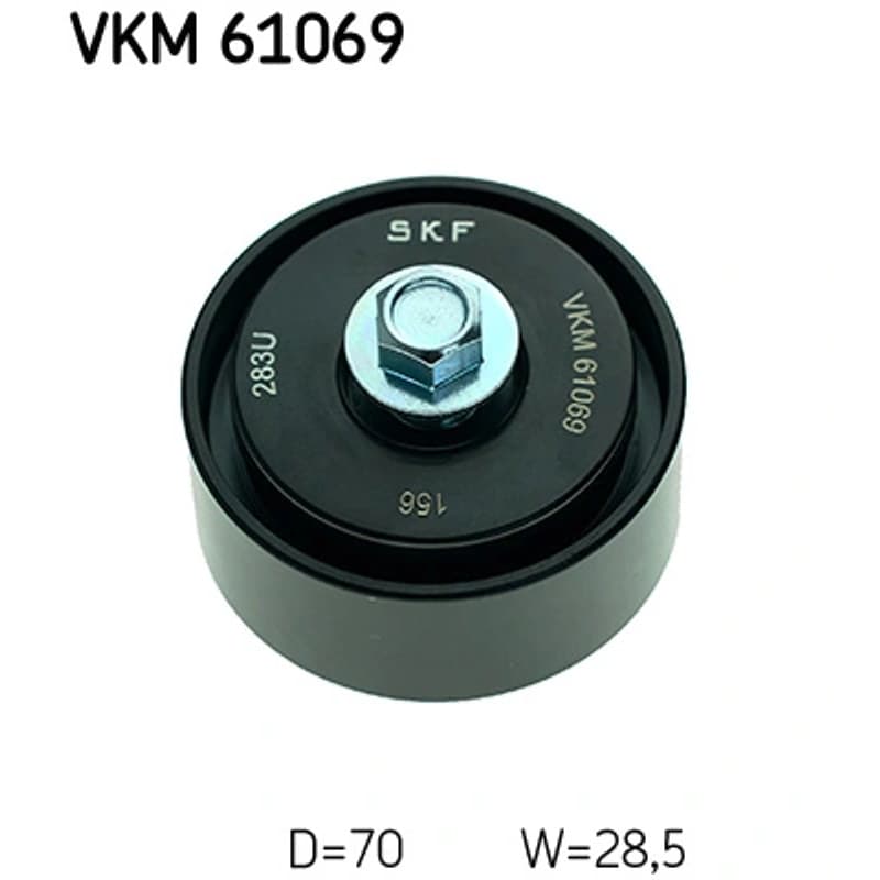 SKF VKM 61069 kreipiantysis skriemulys, V formos rumbuotas diržas