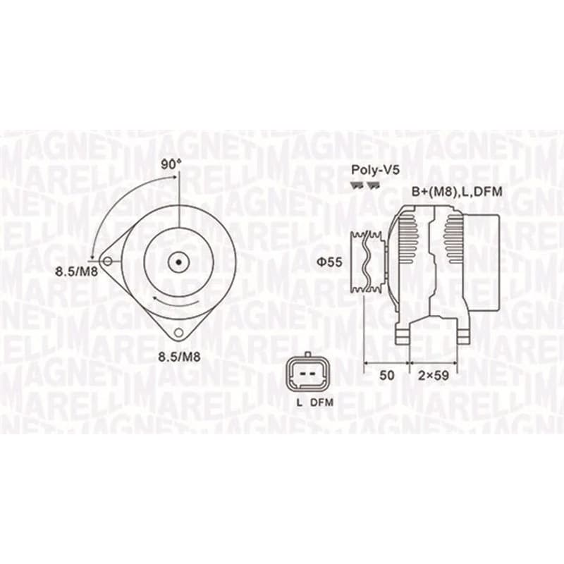 MAGNETIMARELLI kintamosios srovės generatorius 063731823010