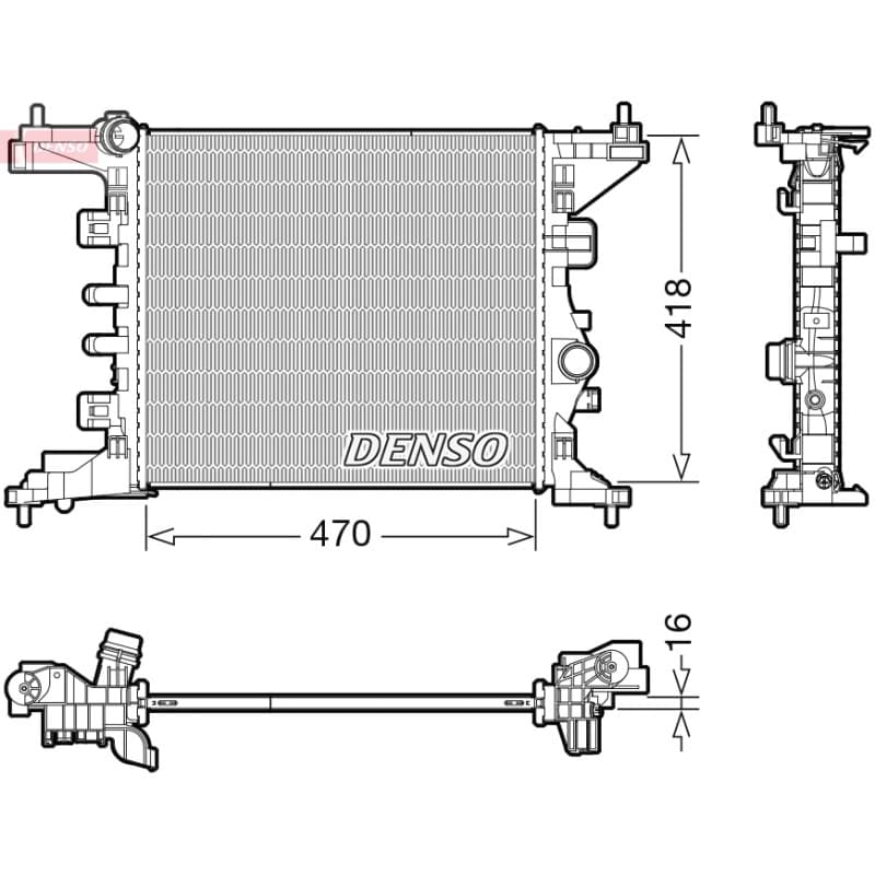 DENSO radiatorius, variklio aušinimas DRM20121