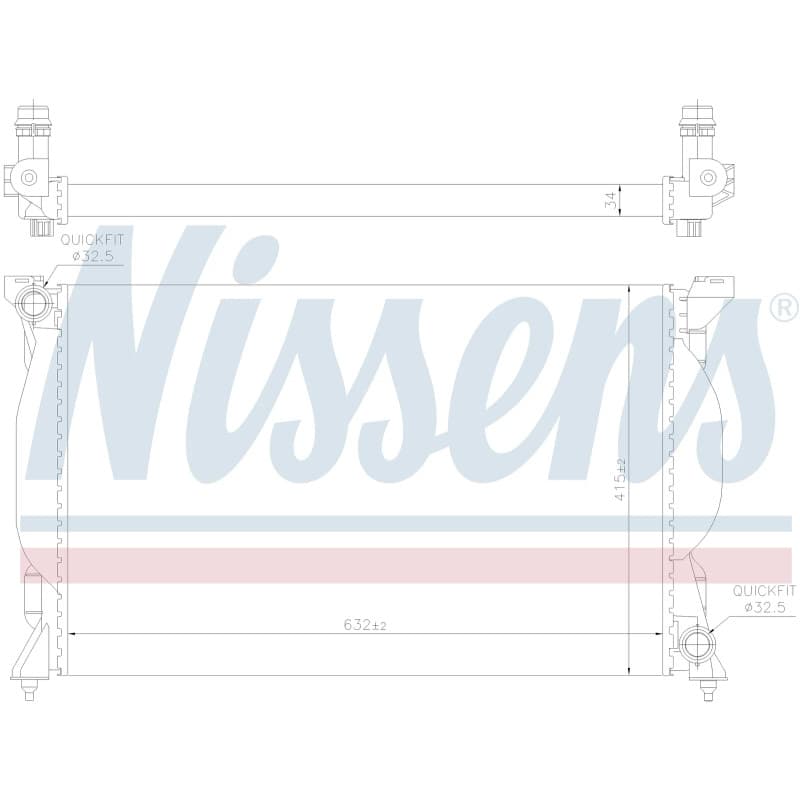 NISSENS radiatorius, variklio aušinimas 60301A