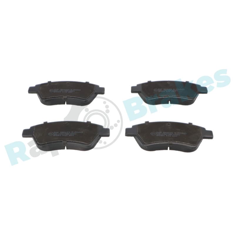 RAPBRAKES stabdžių trinkelių rinkinys, diskinis stabdys R-P0443