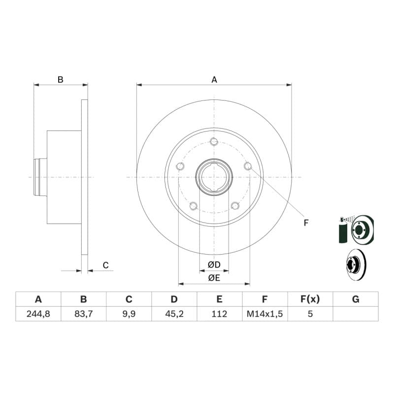 BOSCH 0 986 479 B48 stabdžių diskas