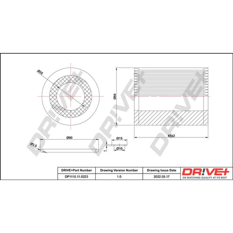 DRVE alyvos filtras DP1110.11.0223