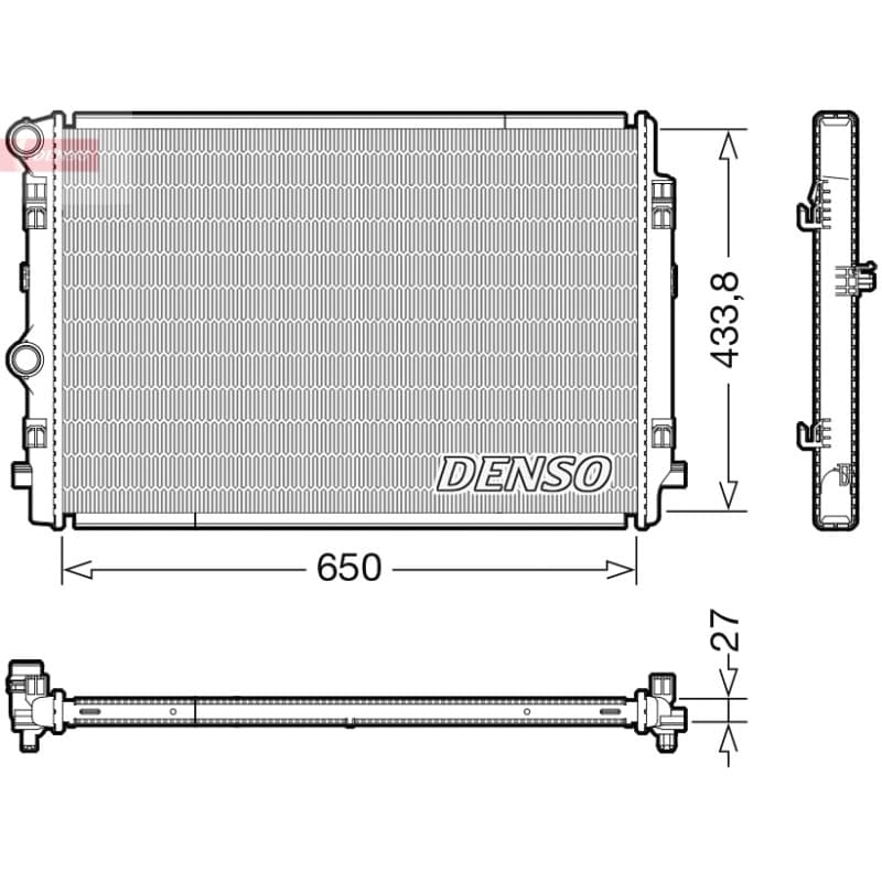 DENSO radiatorius, variklio aušinimas DRM02044