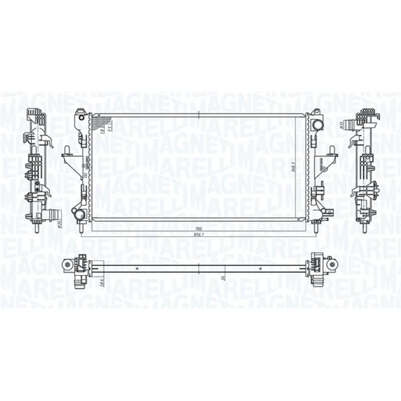 MAGNETIMARELLI radiatorius, variklio aušinimas 350213198200