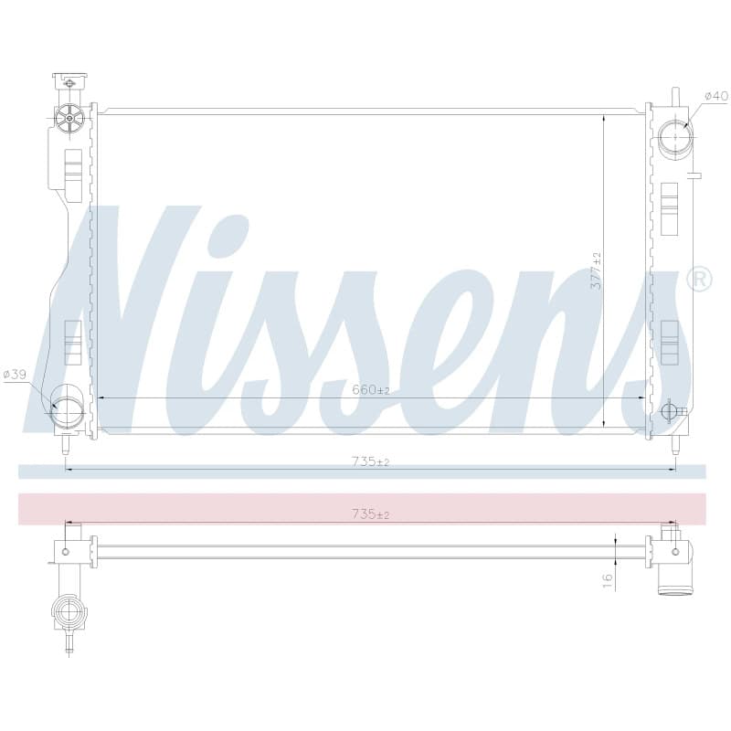 NISSENS radiatorius, variklio aušinimas 606844