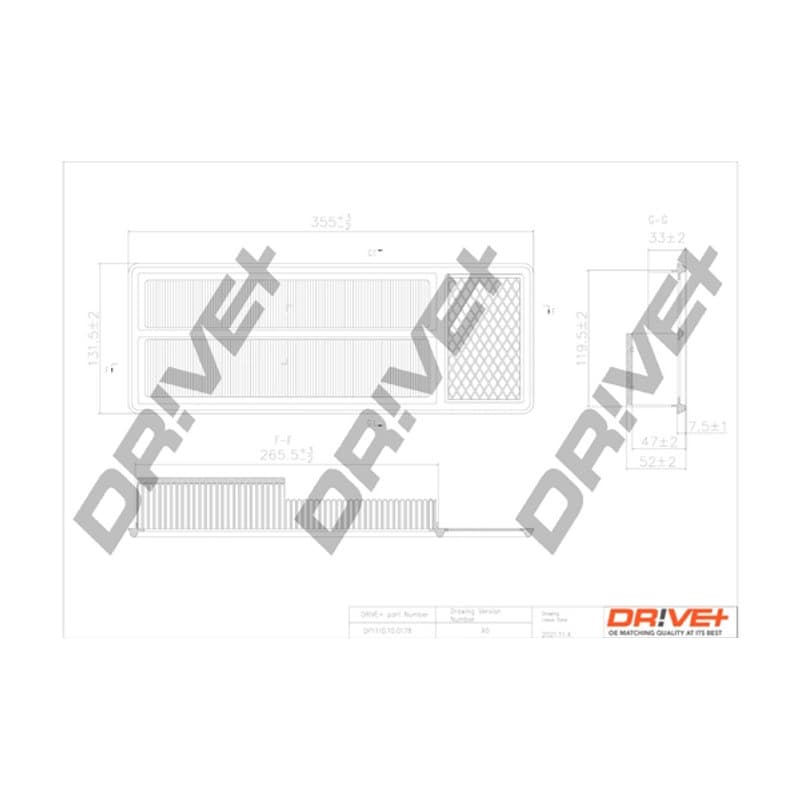 DRVE oro filtras DP1110.10.0178