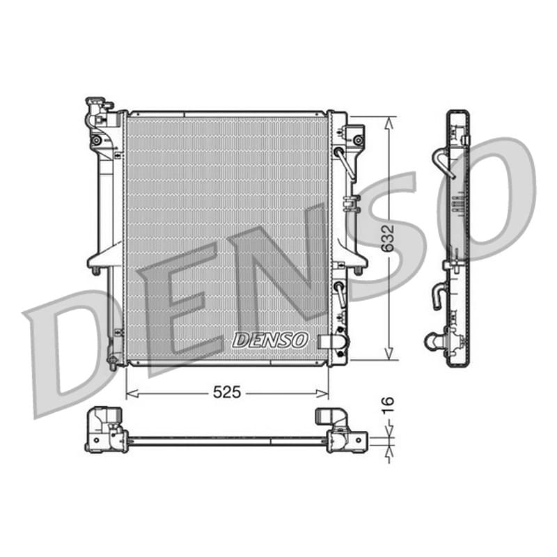 DENSO radiatorius, variklio aušinimas DRM45018