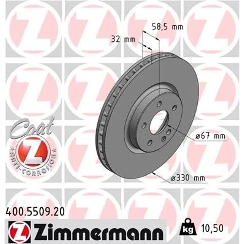 ZIMMERMANN stabdžių diskas 400.5509.20