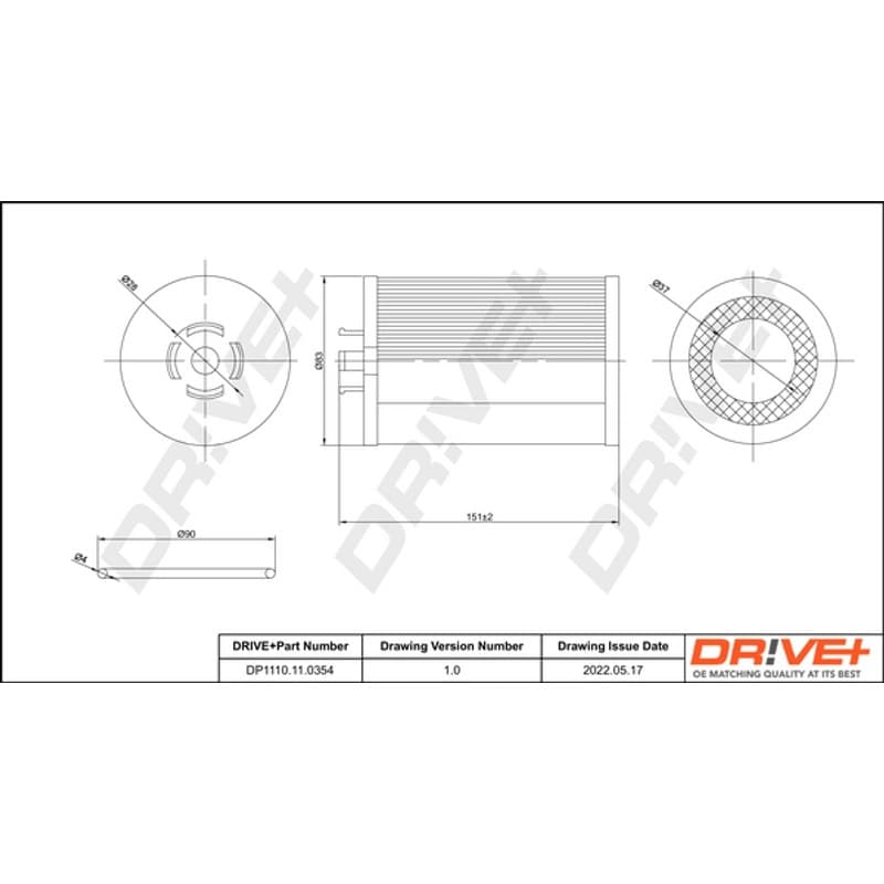 DRVE alyvos filtras DP1110.11.0354