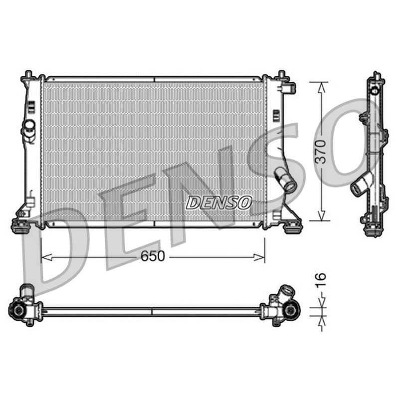 DENSO radiatorius, variklio aušinimas DRM10076
