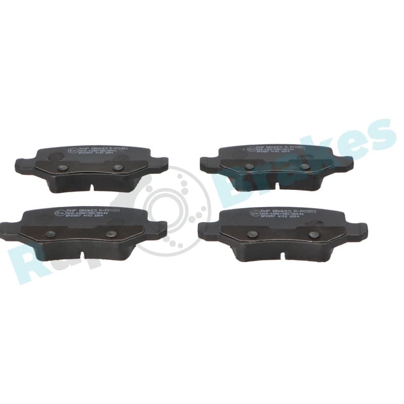 RAPBRAKES stabdžių trinkelių rinkinys, diskinis stabdys R-P0381