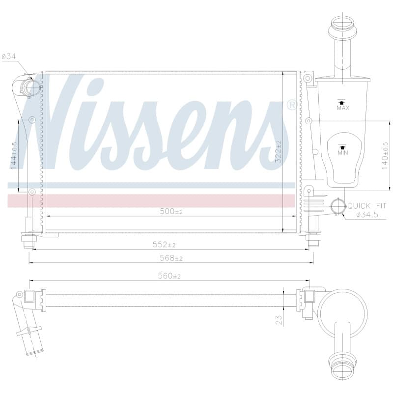 NISSENS radiatorius, variklio aušinimas 617853