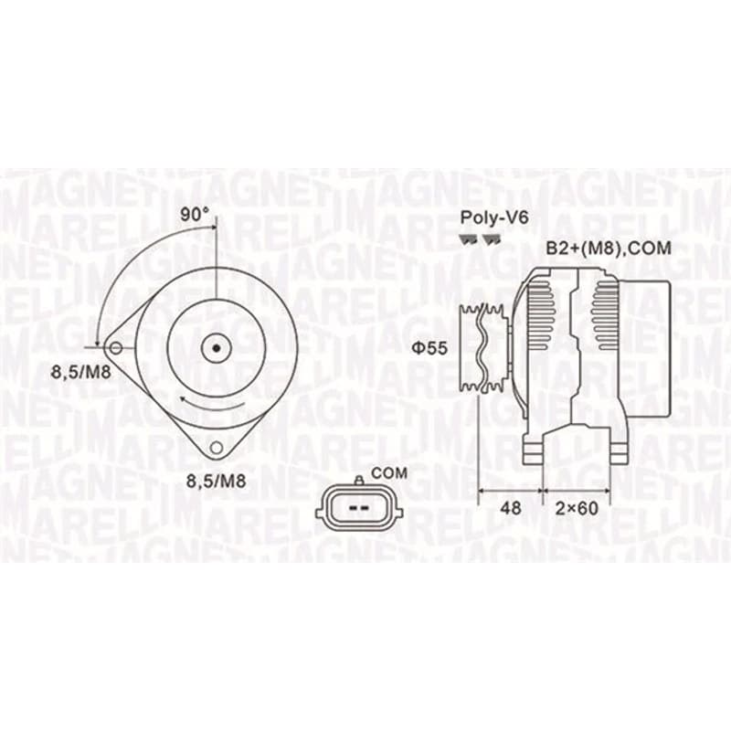 MAGNETIMARELLI kintamosios srovės generatorius 063731974010