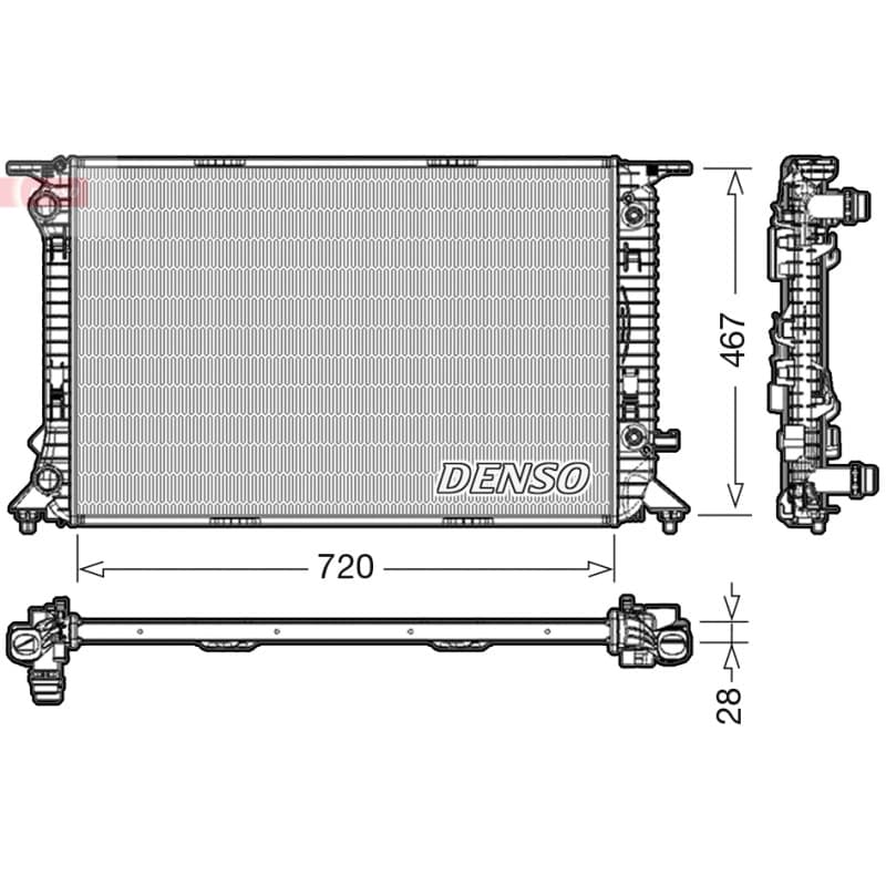 DENSO radiatorius, variklio aušinimas DRM02021