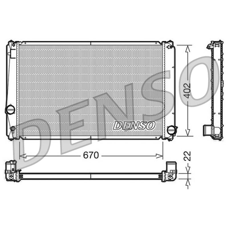 DENSO radiatorius, variklio aušinimas DRM50053