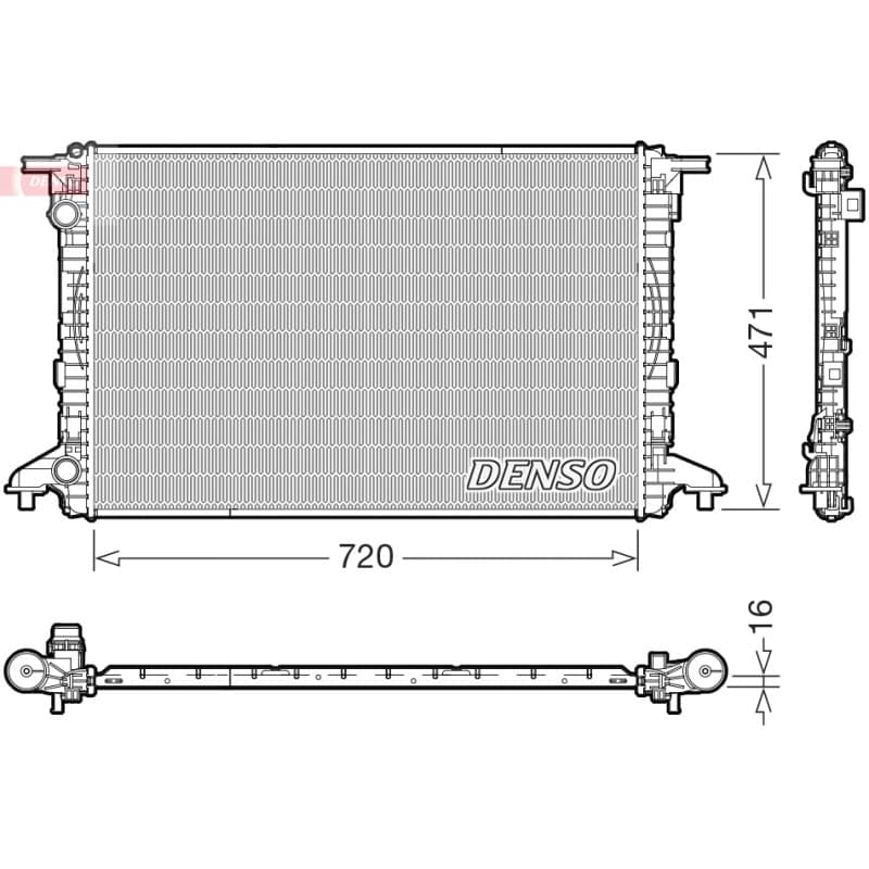 DENSO radiatorius, variklio aušinimas DRM02049