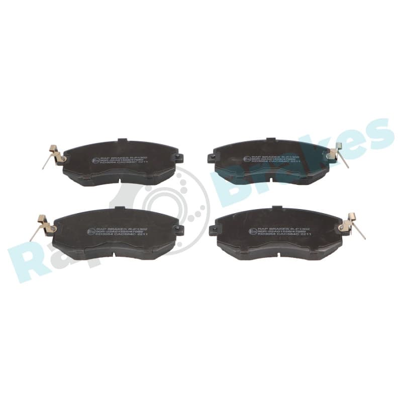 RAPBRAKES stabdžių trinkelių rinkinys, diskinis stabdys R-P1302