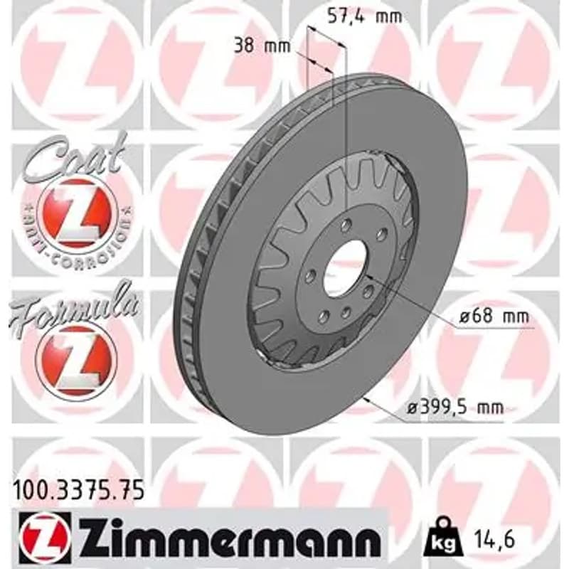 ZIMMERMANN stabdžių diskas 100.3375.75