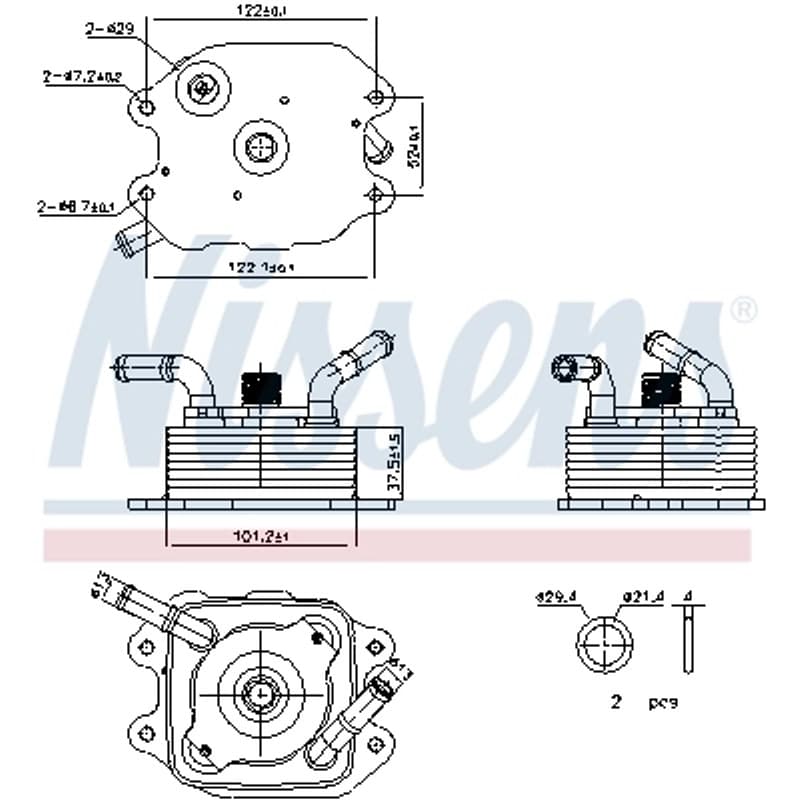 NISSENS alyvos aušintuvas, variklio alyva 91440